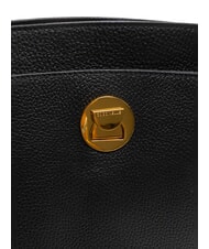 COCCINELLE LIYA Schultertasche aus geh&auml;mmertem Leder Schwarz - Damentaschen - 5