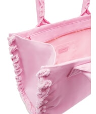 PINKO BEACH Einkaufstasche aus recyceltem Canvas s&uuml;&szlig;es Rosa Lila-Antikgold - Damentaschen - 4