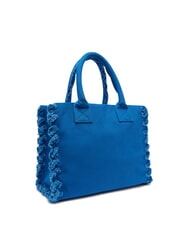 PINKO BEACH Einkaufstasche aus recyceltem Canvas blau-asterblau ch.-antikgold - Damentaschen - 2