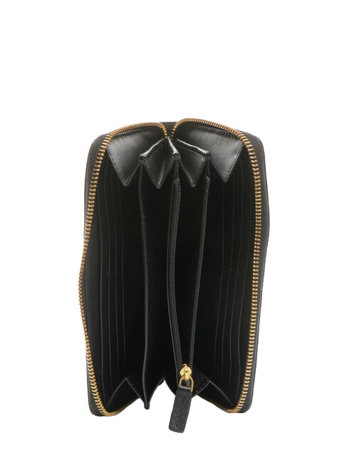 CARLOTTA Gro&szlig;e Geldb&ouml;rse mit Rundum-Rei&szlig;verschluss Schwarzes Gold - Brieftaschen Damen