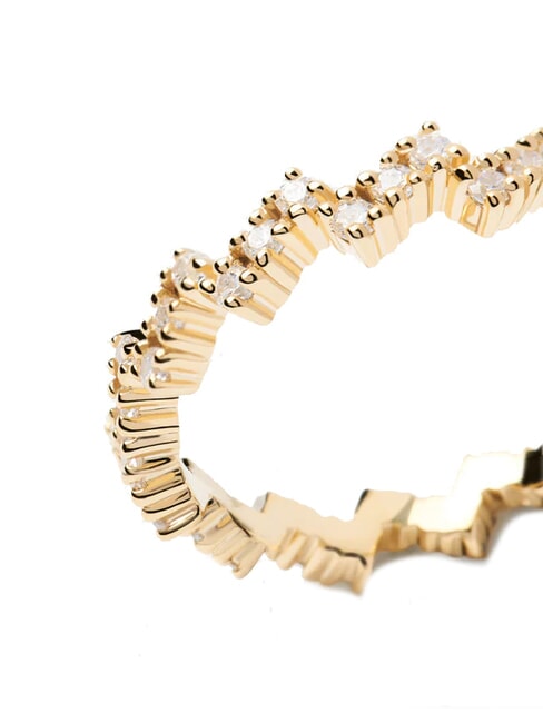 THE NEW ESSENTIALS THE ZIPPER Vergoldeter Ring mit Zirkonia Gold - Ringe