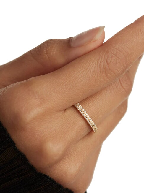 THE NEW ESSENTIALS TIARA Vergoldeter Zirkoniaring Gold - Ringe