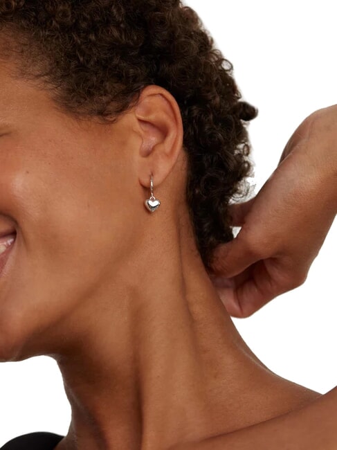 L'ABSOLU ENGRAVE ME Rhodinierte Silberohrringe Silber - Ohrringe