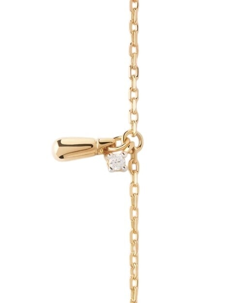 THE NEW ESSENTIALS KIRA Kettenarmband mit runden Zirkonia und Tropfenanh&auml;nger Gold - Armb&auml;nder