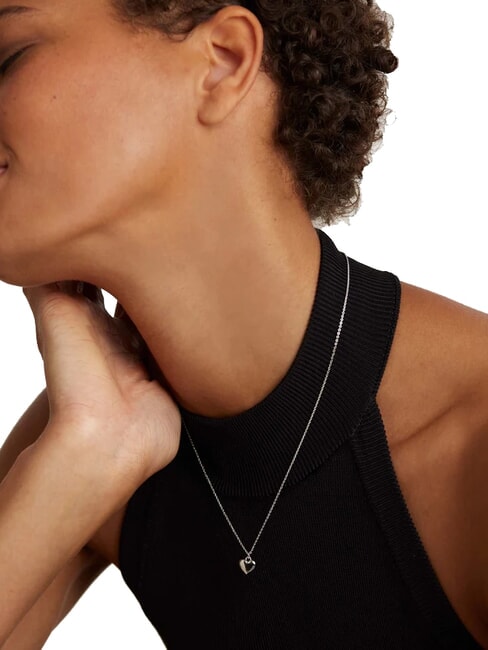L'ABSOLU ENGRAVE ME Silberne Halskette mit Herzanh&auml;nger Silber - Halsketten