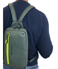 PIQUADRO CORNER SPECIALE GOMMATO  Ein-Schulter-Rucksack GR&Uuml;N - PC-Rucks&auml;cke - 5