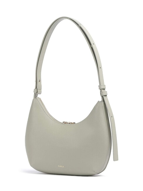 GOCCIA Umh&auml;ngetasche aus geh&auml;mmertem Leder heller Salbei - Damentaschen