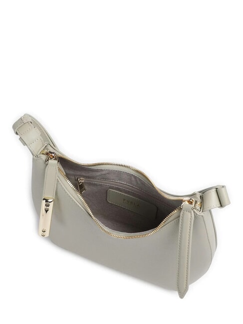 GOCCIA Umh&auml;ngetasche aus geh&auml;mmertem Leder heller Salbei - Damentaschen