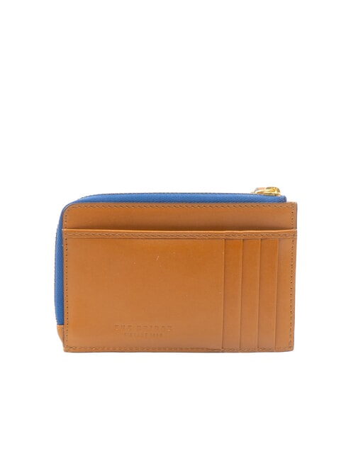 CHIARA  Flache Lederbrieftasche Cognac / Gold - Brieftaschen Damen