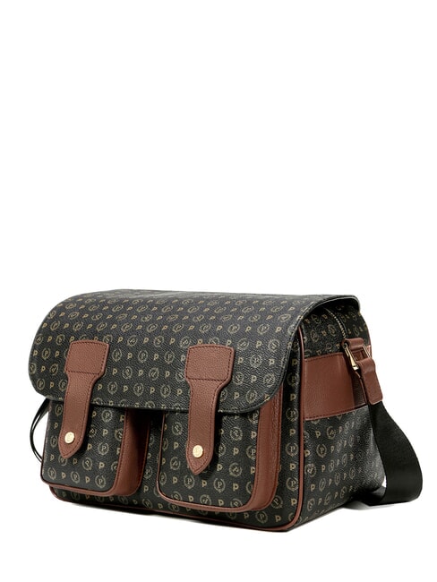 HERITAGE CLASSIC Umh&auml;ngetasche aus PVC Schwarz Braun - Damentaschen