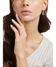 GUESS 4G LOOP Ohrringe mit 4G-Logo-Charm - Ohrringe