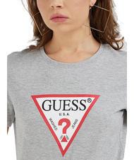 GUESS ORIGINAL LOGO Logo-T-Shirt hellmeliert grau m - T-Shirts und Tops f&uuml;r Damen - 4