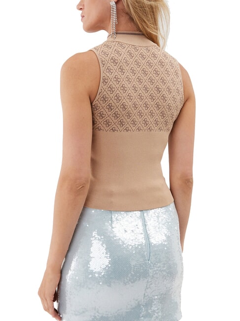 RN LISE 4G Tanktop mit Stehkragen Kaffee und Travertin - T-Shirts und Tops f&uuml;r Damen