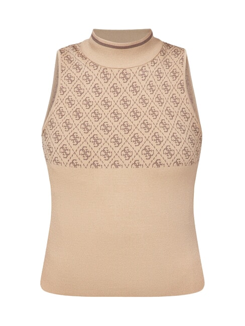 RN LISE 4G Tanktop mit Stehkragen Kaffee und Travertin - T-Shirts und Tops f&uuml;r Damen