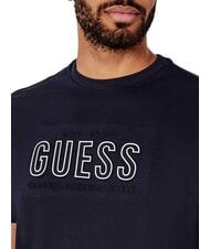 GUESS BSC EMBOSSED LOGO T-Shirt mit gepr&auml;gtem Aufdruck Smart Blue Multi - Herren-T-Shirts - 3