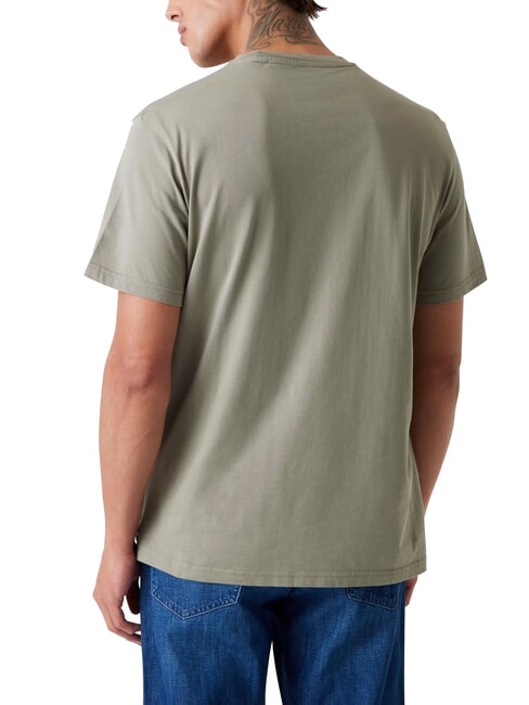 BOX LOGO T-Shirt mit gesticktem Logo moosgr&uuml;n - Herren-T-Shirts