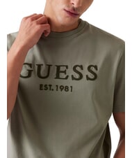 GUESS BOX LOGO T-Shirt mit gesticktem Logo moosgr&uuml;n - Herren-T-Shirts - 3
