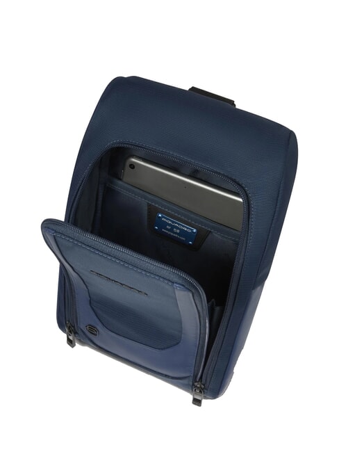 S140 Einschultriger iPad-Rucksack aus recyceltem Stoff Blau - PC-Rucks&auml;cke