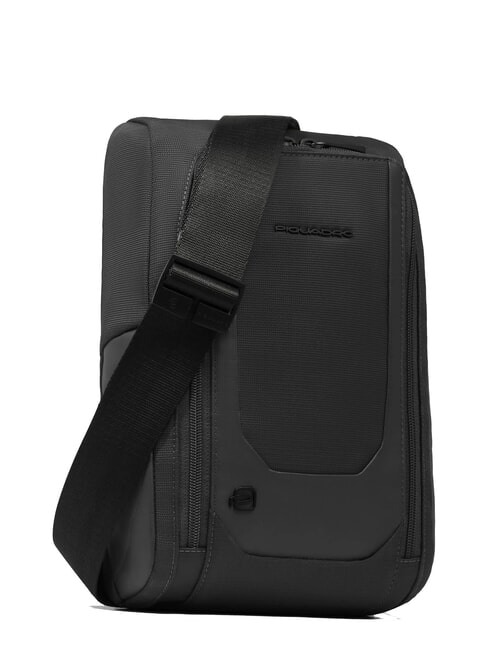 S140 Einschultriger iPad-Rucksack aus recyceltem Stoff Schwarz - PC-Rucks&auml;cke