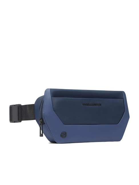 S140 G&uuml;rteltasche aus recyceltem Stoff Blau - H&uuml;fttaschen