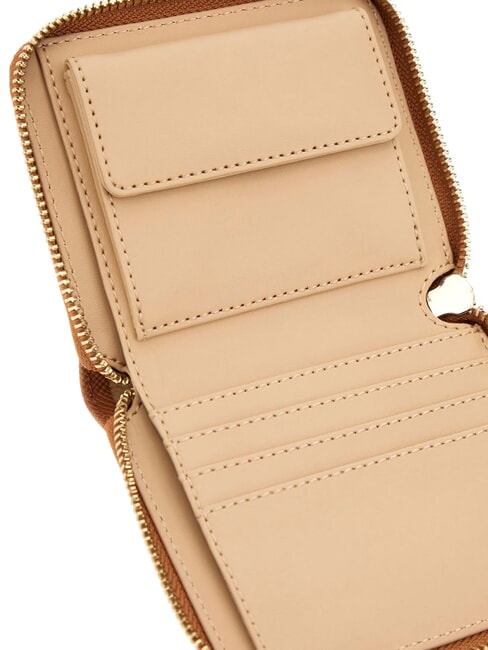 LAUREL 2  Kleine Geldb&ouml;rse mit Rundum-Rei&szlig;verschluss leichter Cognac - Brieftaschen Damen