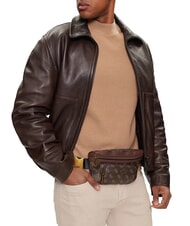 GUESS MILANO G&uuml;rteltasche mit Logo-Print braun/ocker - H&uuml;fttaschen - 4