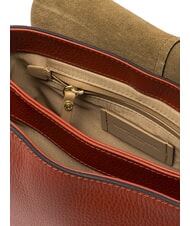 GIANNI CHIARINI HELENA ROUND Ledertasche mit doppeltem Schultergurt ziegelrot - Damentaschen - 5