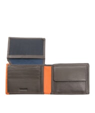 SPALDING SNAP  Herren-Geldb&ouml;rse aus Leder mit M&uuml;nzfach braun/orange - Brieftaschen Herren - 2