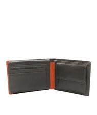 SPALDING SNAP  Herren-Geldb&ouml;rse aus Leder mit M&uuml;nzfach braun/orange - Brieftaschen Herren - 3