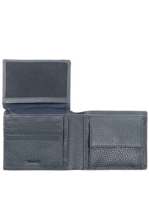 SNAP Mittelgro&szlig;e Brieftasche aus geh&auml;mmertem Leder blau - Brieftaschen Herren