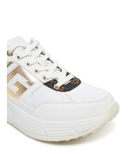 GUESS FONZI Laufschuhe Weiss-braun - Damenschuhe - 5