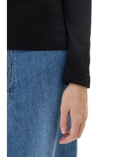 GUESS EMBRO SCRIPT LOGO Langarm-T-Shirt mit Logo und Strass jetbla - T-Shirts und Tops f&uuml;r Damen - 4