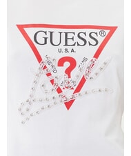 GUESS PEARLS LOVE TRIANGLE T-Shirt mit Print und Applikationen purwei&szlig; - T-Shirts und Tops f&uuml;r Damen - 3