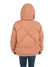 CANADIAN EUGENIE Kurze Satin-Daunenjacke mit Kapuze Kamee braun - Daunenjacken f&uuml;r Damen - 2