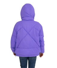 CANADIAN EUGENIE Kurze Satin-Daunenjacke mit Kapuze lila Opulenz - Daunenjacken f&uuml;r Damen - 2