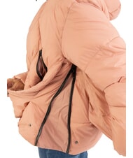 CANADIAN EUGENIE Kurze Satin-Daunenjacke mit Kapuze Kamee braun - Daunenjacken f&uuml;r Damen - 3