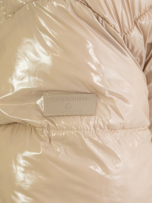 SUMMERSIDE Kurze gl&auml;nzende Daunenjacke recycelte gl&auml;nzende Ziege - Daunenjacken f&uuml;r Damen