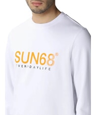 SUN68 ROUND FLUO Rundhals-Sweatshirt mit Logo-Print Wei&szlig; - Sweatshirts Herren - 3