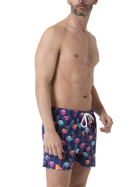BIG PRINT Strandkost&uuml;m f&uuml;r Herren marineblau/hellblau - Herrenbadehosen