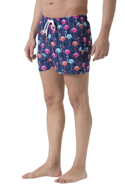 BIG PRINT Strandkost&uuml;m f&uuml;r Herren marineblau/hellblau - Herrenbadehosen