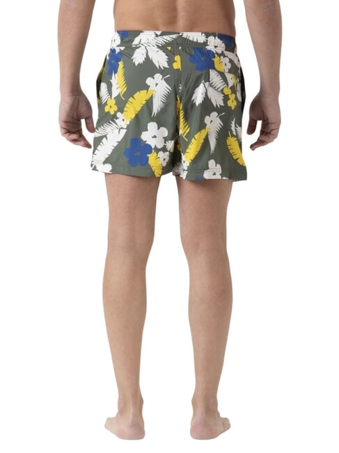 CLASSIC PRINT Strandkost&uuml;m f&uuml;r Herren milit&auml;risch / gelb - Herrenbadehosen