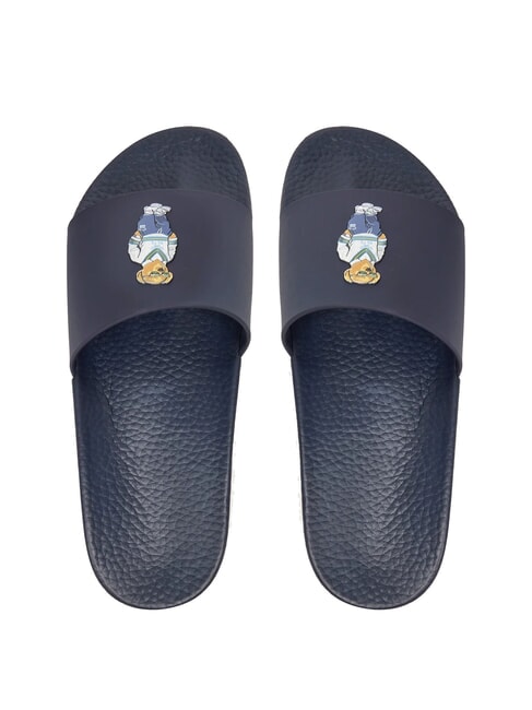 POLO SLIDE Hausschuhe Heritage B&auml;r &ndash; Marineblau - Schuhe Unisex