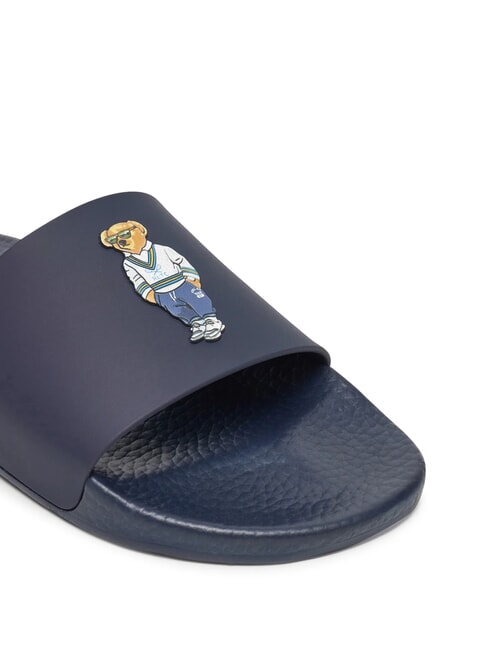 POLO SLIDE Hausschuhe Heritage B&auml;r &ndash; Marineblau - Schuhe Unisex