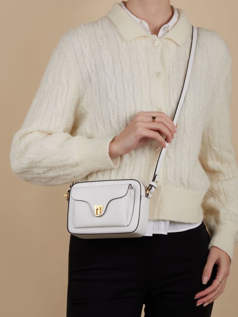 BEAT SOFT Minitasche aus strukturiertem Leder strahlend wei&szlig; - Damentaschen