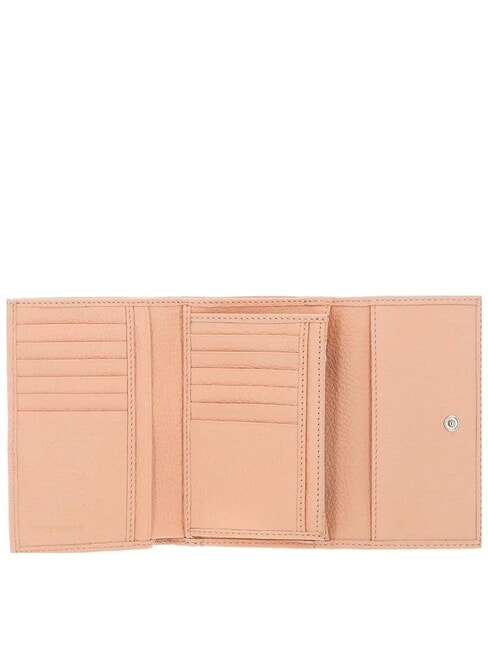 METALLIC SOFT Bifold-Brieftasche aus geh&auml;mmertem Leder Sonnenaufgang - Brieftaschen Damen