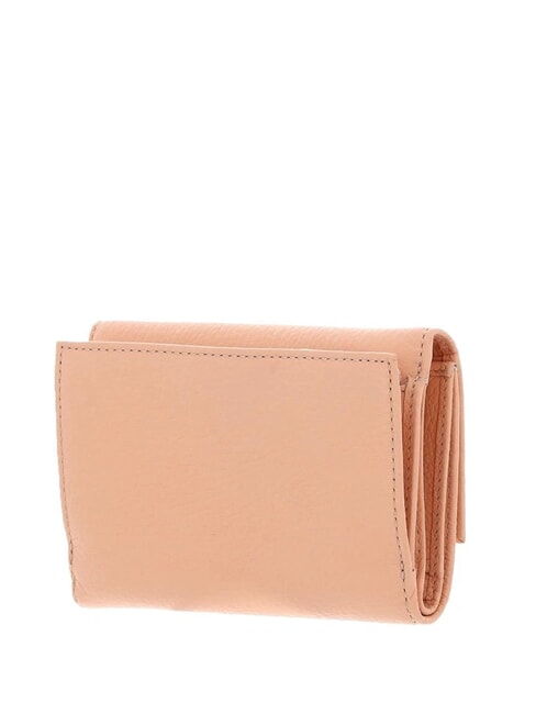 METALLIC SOFT Bifold-Brieftasche aus geh&auml;mmertem Leder Sonnenaufgang - Brieftaschen Damen
