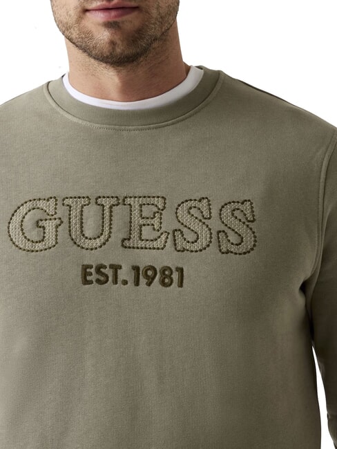 BEAU  Sweatshirt mit Rundhalsausschnitt moosgr&uuml;n - Sweatshirts Herren