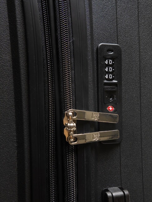 AIR FLOW Gro&szlig;er erweiterbarer Trolley Schwarz - Harte Trolleys