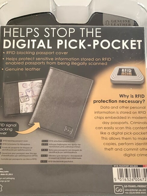 GO  Reisepassh&uuml;lle aus Leder Schwarz - Reisezubeh&ouml;r