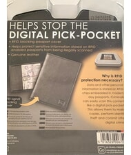 GO TRAVEL GO  Reisepassh&uuml;lle aus Leder Schwarz - Reisezubeh&ouml;r - 4